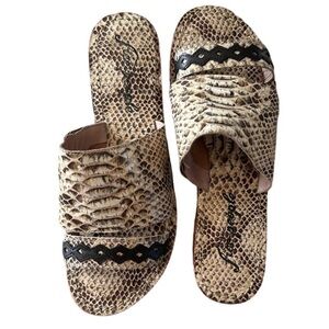 Free People sandals Saturday Slide Snake Size 9.5 NEW slip on